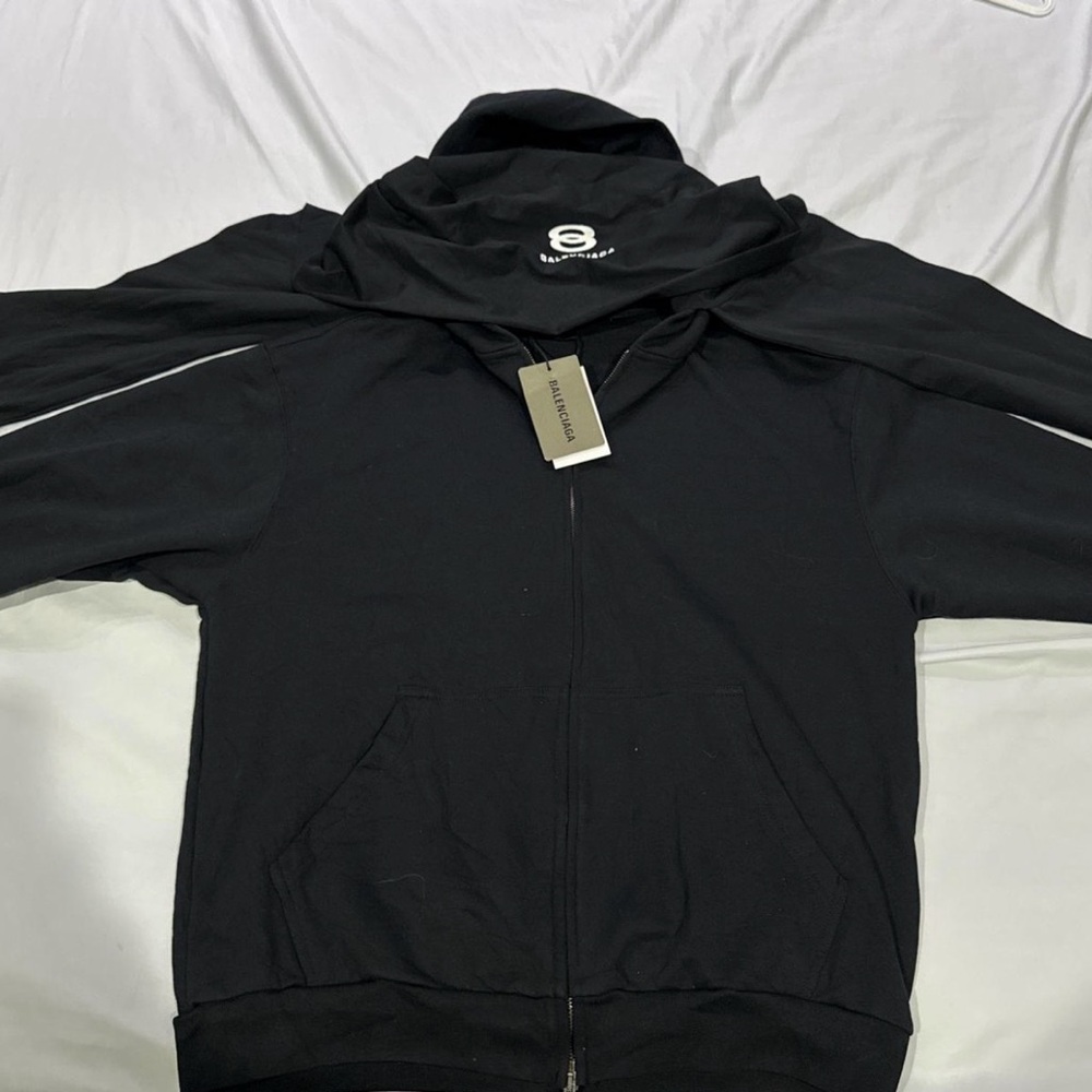 Balenciaga Black Zip-Up Sweater